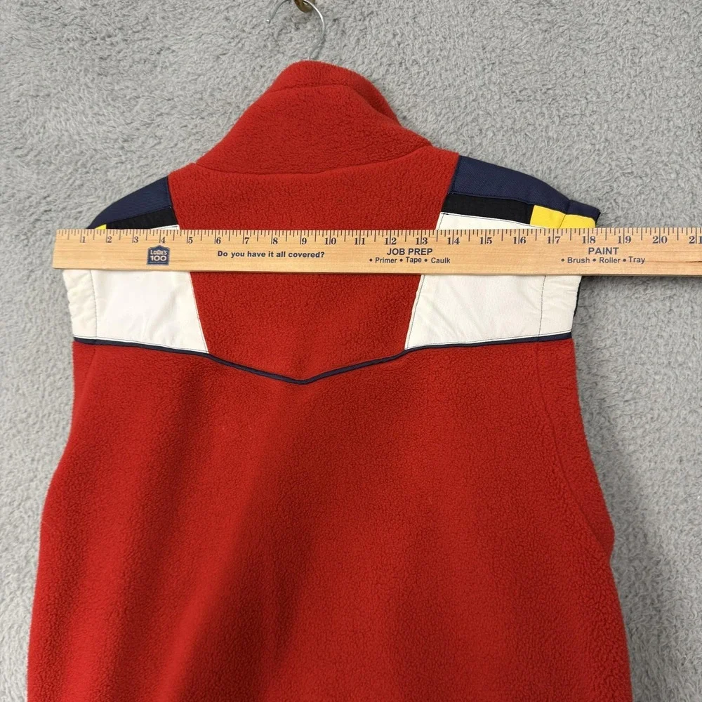 Spyder Vest‎ Mens Small Red Blue Fleece Zip Front Ski Snowboard Outdoor